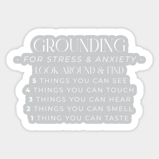 Grounding for Stress and Anxiety Sticker